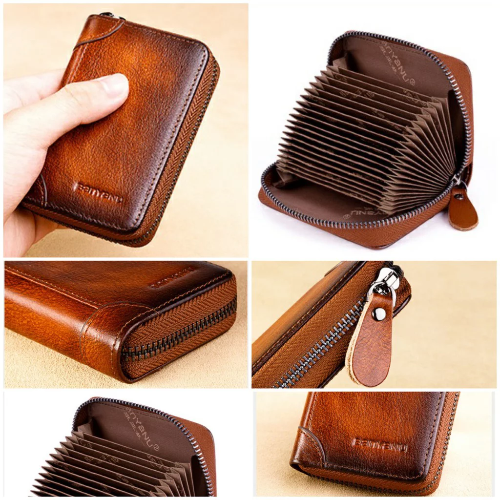 BanYanu Genuine Leather 12 Port /20 Port / 30 Port Card Holder – Brown