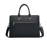 Oyixinger Leather Business Casual Briefcase Bag Large Capacity Handbag Shoulder Bag for 13/14 Inch